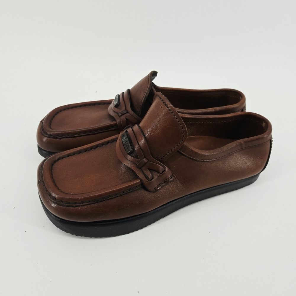 VINTAGE KALSO EARTH Shoes Loafers 8 womens  6.5 men Brown Leather Negative Heel